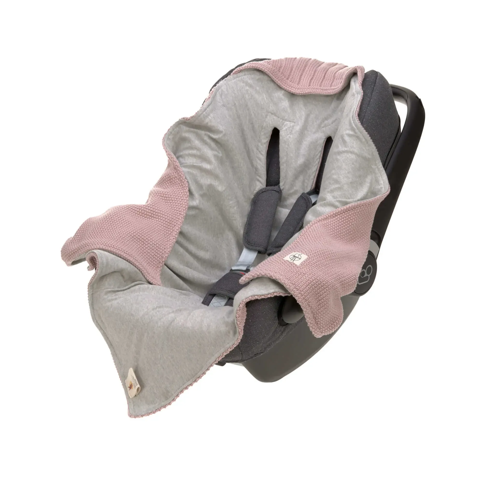 Babyschalen Decke dusky pink- von lässig