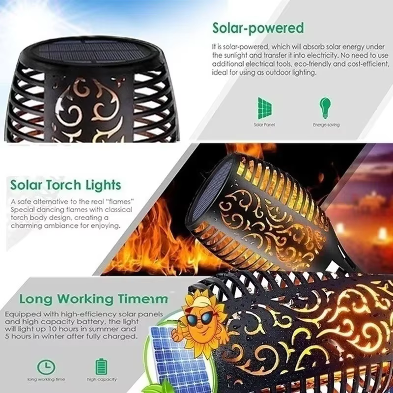 Solar-Flammenlicht: Wetterfeste und energieeffiziente Solarleuchte mit tanzenden Flammen und automatischer Dämmerungsschaltung – Bild 3