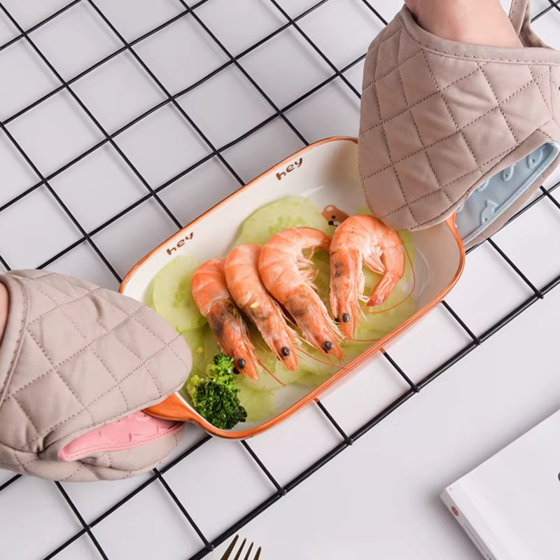 Hitzebeständige Silikon Ofenhandschuhe – 1 Stück Anti-Verbrühungs-Handschutz für sicheres Kochen und Backen – Bild 5