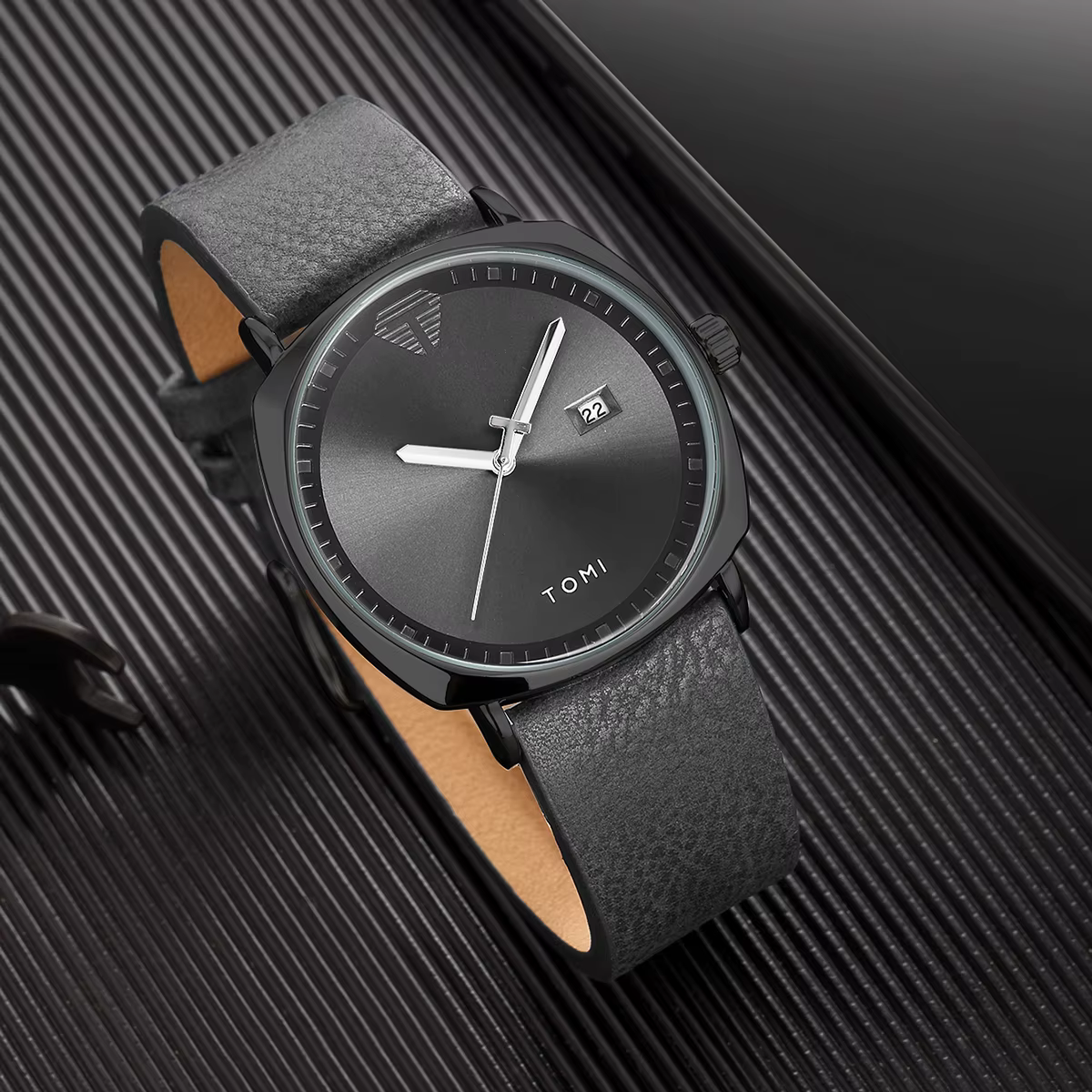 Elegantes TOMI 3er-Set: Hochwertige Herren-Armbanduhr & Geldbörse im Geschenkbox-Set – Bild 4