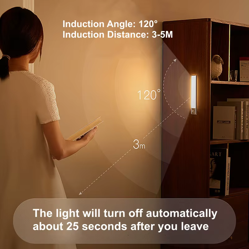 LED Schranklicht mit PIR-Bewegungssensor, USB-Wiederaufladbar, Induktions-Nachtlicht – Optimale Beleuchtungslösung für Ihren Schrank – Bild 4