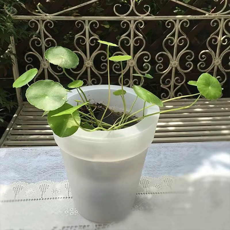 Solarbetriebener LED-Blumenübertopf – Stilvolle Beleuchtung trifft auf modernes Pflanzdesign! – Bild 3