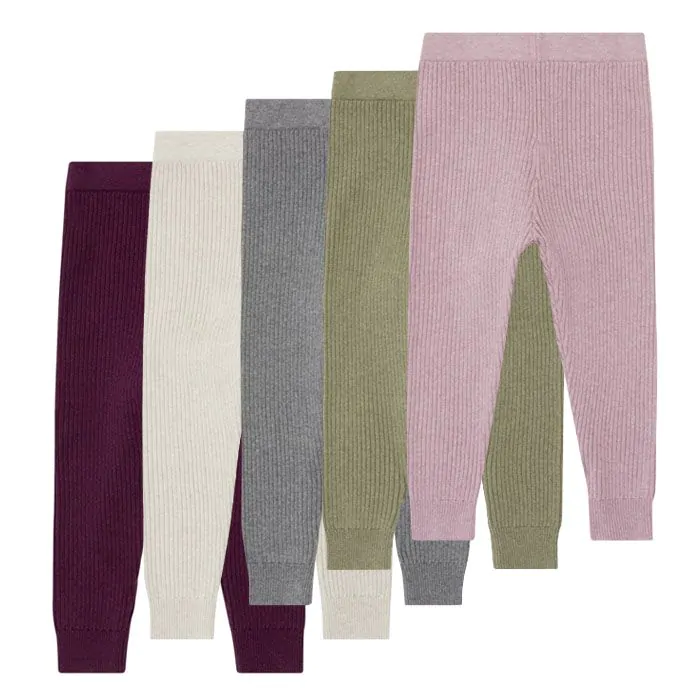 Bio Strickleggins YUMA in aubergine von Sense Organic – Bild 4